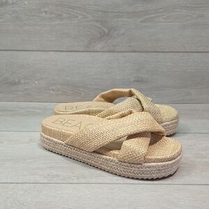 Beach By Matisse Women's Hali Boho Woven Platform Sandals Shoes Sz 8M